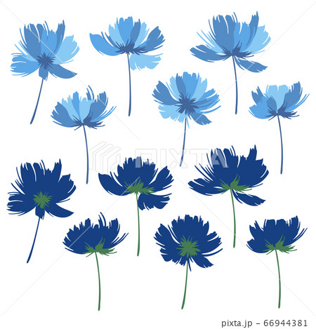 印象的で抽象的な花素材 のイラスト素材