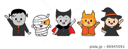 ハロウィンのおばけ達のイラスト素材 [66945091] - PIXTA