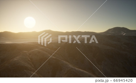 Mountains landscape in Afghanistan at sunset 66945420