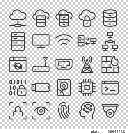 網絡安全圖標集 網絡安全圖標集 66945588