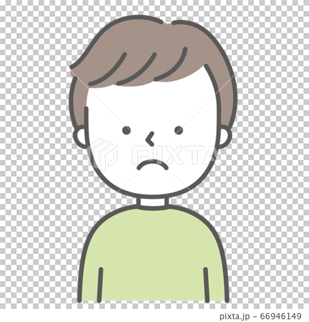 A man with a troubled expression - Stock Illustration [66946149] - PIXTA