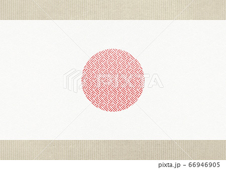 和風背景素材-和柄-日の丸 66946905