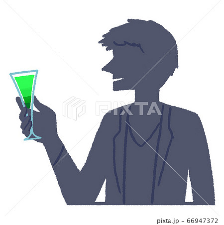 人物シルエット お酒を楽しむ人 男性d2のイラスト素材 人物シルエット お酒を楽しむ人 男性d2のイラスト素材