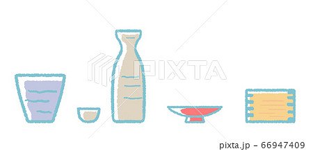 お酒イラスト　日本酒・焼酎 66947409