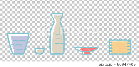 お酒イラスト　日本酒・焼酎 66947409
