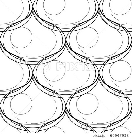 Seamless graphic pattern of golden oil droplets. 66947938