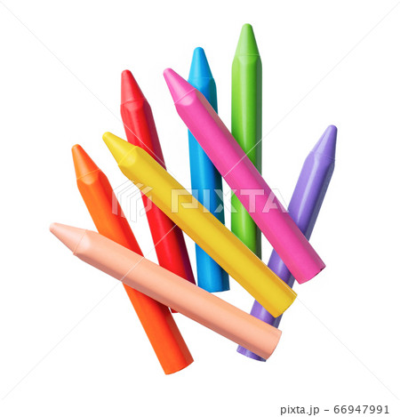 Bright multicolor crayons Bright multicolor crayons 66947991