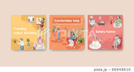 stay at home advertise concept with people 66948610