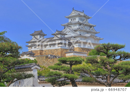 【兵庫県】 新緑の姫路城 66948707