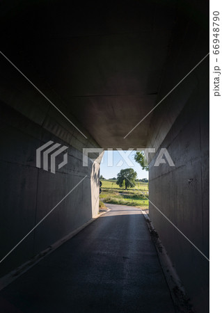 bicycle street under a bridge 66948790