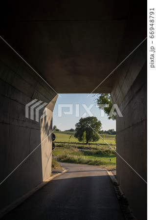 bicycle street under a bridge 66948791