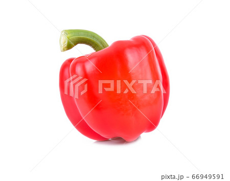 Sweet red pepper isolated on a white background 66949591