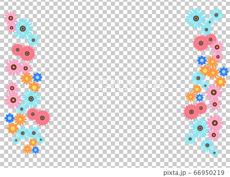 Colorful floral ornament frame 66950219