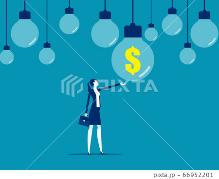 Finding a hanging finance idea light bulb with Finding a hanging finance idea light bulb with 66952201
