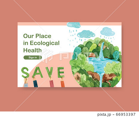 Website template design for World Environment Website template design for World Environment 66953397