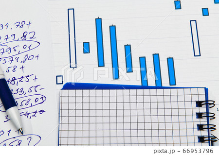 business office desk closeup - financial reports, business office desk closeup - financial reports, 66953796