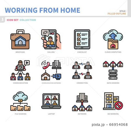 work from home icon set work from home icon set 66954068