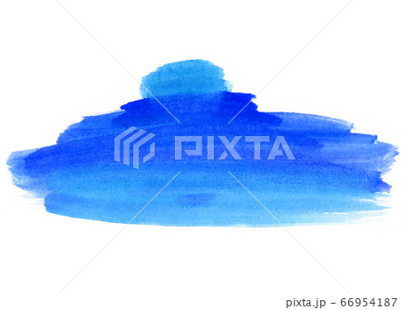 Bright blue abstract watercolor shape Bright blue abstract watercolor shape 66954187