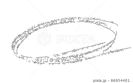 Cracked ink line circle or broken glass vector 66954401