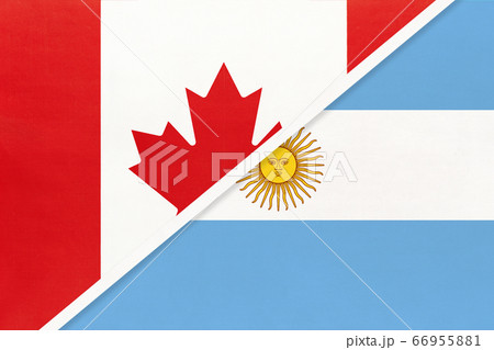 Canada and Argentina, symbol of national flags 66955881