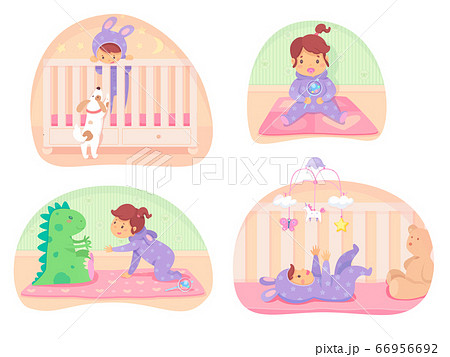 Baby in different situations vector scenes set Baby in different situations vector scenes set 66956692