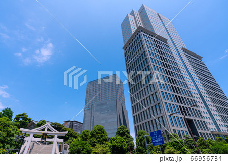 日本の東京都市景観　日枝神社などを望む 66956734