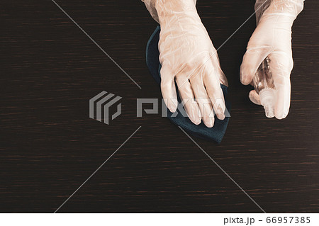 house cleaning, disinfection of the table 66957385
