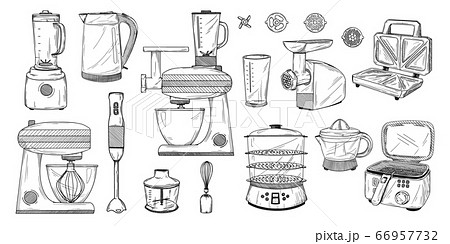 Set of different household appliances. Vector Set of different household appliances. Vector 66957732