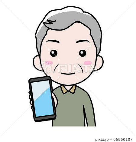 スマホを見せる男性 66960107