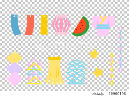 七夕飾りのセット 66960198