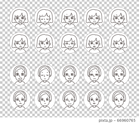 Two people icon facial expression variation 23 Two people icon facial expression variation 23 66960765