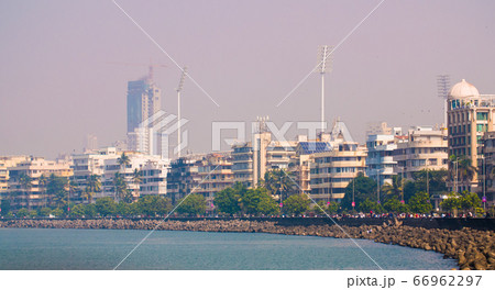 Panorama of the city of Mumbai in the haze. India. 66962297