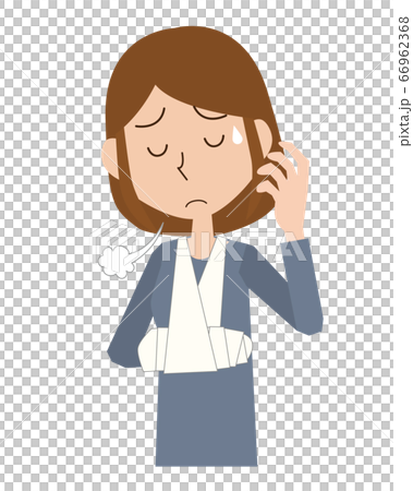 骨骨折女性治療 插圖素材 圖庫