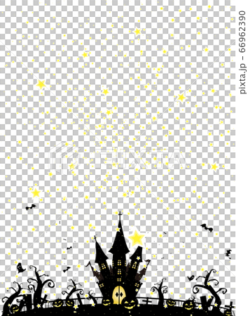 繁星點點的天空下的萬聖節城堡 66962390