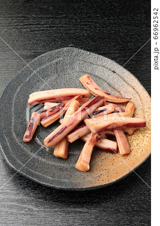 イカの醤油焼きの写真素材