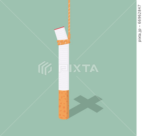 Cigarette cross shadow with rope concept Cigarette cross shadow with rope concept 66962847