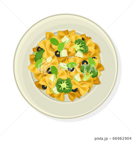 Vegetarian Pasta With Olives And Broccoli のイラスト素材 Vegetarian Pasta With Olives And Broccoli のイラスト素材