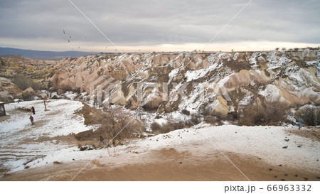 Winter landscape of the valley in Cappadocia. Turkey. 66963332