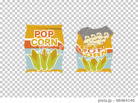 スナック菓子の袋のイラスト。お菓子のプラスチックの袋。 スナック菓子の袋のイラスト。お菓子のプラスチックの袋。 66964146