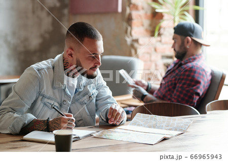 Choosing places on paper map Choosing places on paper map 66965943