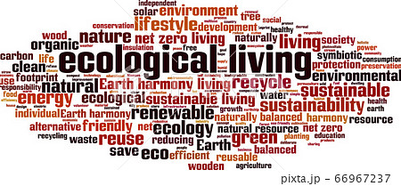 Ecological living word cloud 66967237