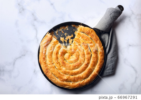 Filo Spinach and Feta Twist Pie 66967291
