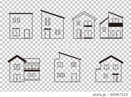 House line drawing set House line drawing set 66967320