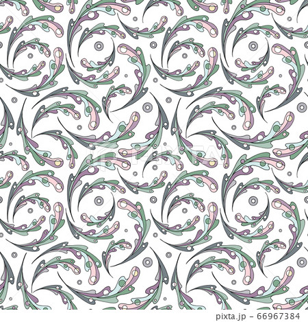 Oak leaves vector seamless pattern. Hand drawn abstract leaf background. Oak leaves vector seamless pattern. Hand drawn abstract leaf background. 66967384