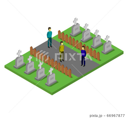 isometric cemetery 66967877