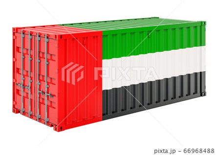 Cargo container with the United Arab Emirates Cargo container with the United Arab Emirates 66968488