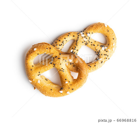 Crispy salted pretzels. Crispy salted pretzels. 66968816