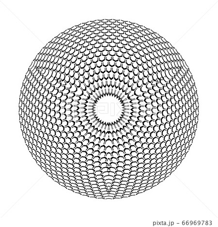 Abstract geometric circle pattern. 3D illusion. 66969783