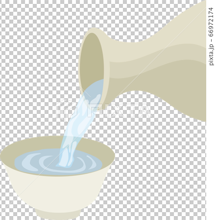 Japanese sake, sake, pouring illustration vector 66972174
