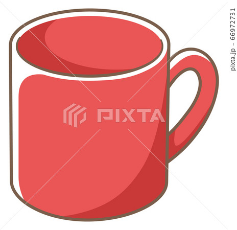 赤いマグカップのイラスト素材